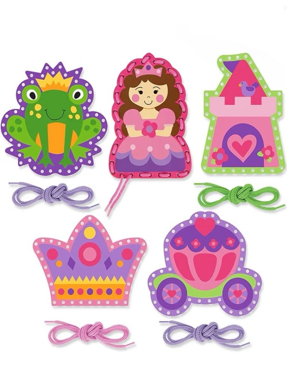 🏰 Stephen Joseph Princess/Castle Lacing Cards Set